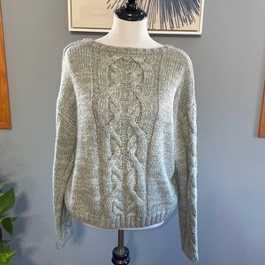 Moon & Madison Gray Cord/Chunky Sweater